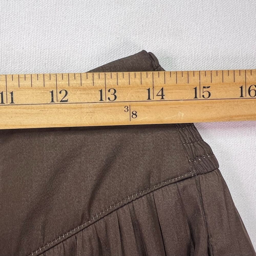 Grade + Gather Satin Wide Leg Pants Womens M Brown Pull On High Rise NWT Pockets - Picture 10 of 14